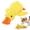 Yellow 9.8 in, variant on Calming Duck Dog Toy, Interactive Plush Duck with Quack Sound, Soft Stuffed Calming Pillow for Puppy Anxiety Relief