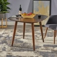 thumbnail image 5 of 35.75" Walnut Brown Solid Contemporary Handcrafted Square Dining Table, 5 of 5