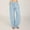 Sky Blue, variant on GaThRRgYP Womens Trousers High Waisted,Women Casual Solid Cotton Linen Drawstring Elastic Waist Long Wide Leg Pants Clearance