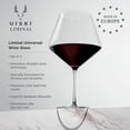 thumbnail image 3 of Viski Liminal Burgundy Crystal Wine Glass, Ultrathin Lightweight Clear Drinking Glasses, Elegant Stemmed Glassware for Chardonnay, Pinot Noir, and Red Wines, 23 oz, Set of 4, 3 of 5