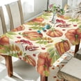 thumbnail image 4 of SKYSONIC Thanksgiving Pumpkin Tablecloth Waterproof Washable Polyester Square Table Cover Durable Tablecloth for Kitchen Dining Table Party Decor (54 X 72 Inch), 4 of 7