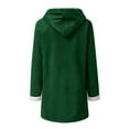 thumbnail image 3 of Aoujea Jackets for Women Winter Warm Sherpa Lined Coats Plus Size Hooded Parka Faux Suede Long Pea Coat Outerwear Classic-Fit Soft Fuzzy Jackets Overcoat S-5XL, 3 of 7