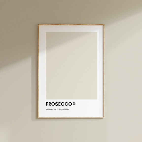 Prosecco Pantone, Cocktail Pantone Print Poster, White Pantone Wall Art, Pantone Colors, Pantone Print, Color Swatch Wall Art, Modern Wall Decor, 8x12 UNFRAMED