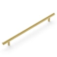thumbnail image 1 of Paquete de 4 tiradores para gabinetes de latón macizo, manijas de barra en T estilo europeo dorado, centro del orificio para cajón de cocina Largo total 220 mm, 1 of 5