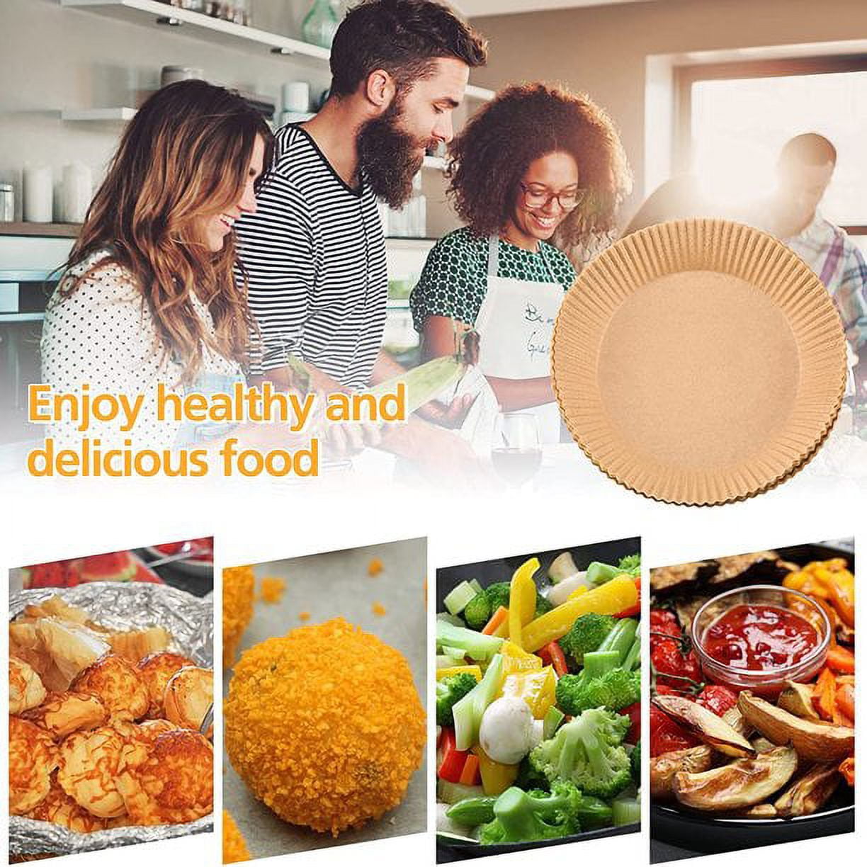 Dicasser Air Fryer Disposable Paper Liner Non-Stick Mat Pastry Tools Kitchen Oven Baking Paper Oil Proof Absorber