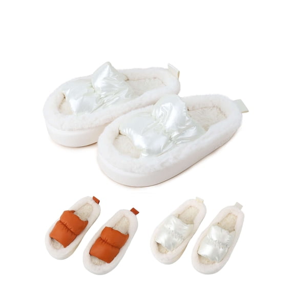 Luxtrada Women's Slippers Plush Open Toe House Thick Sole Slippers
