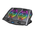 thumbnail image 2 of lionlar Tablette de Refroidissement pour Ordinateur Portable, Support de Refroidissement RVB pour Ordinateur Portable de Jeu 14-21 Pouces avec 2 Gris, 2 of 9
