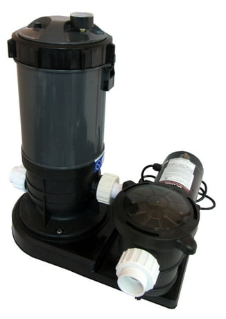 Above-Ground Swimming Pool Cartridge Filter System with 2 Speed Pump 1 HP