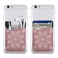 thumbnail image 5 of YFYANG Universal Adhesive Cell Phone Card Holder, Baroque Vintage Floral Texture Leather Cell Phone Wallet Sticker, 5 of 6
