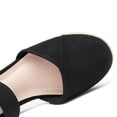 thumbnail image 3 of Women's Platform Wedge Heel Espadrille Sandals - Comfortable Insole Lightweight Rubber Sole, Close-Toe Adjustable Elastic Ankle Strap Slip-On Summer Sandals, 3 of 7