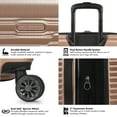 thumbnail image 5 of Travel Select Sunny Side 3PC Hardside Spinner Suitcase Luggage Set with USB Port (22/26/30”), Rose Gold, 5 of 8