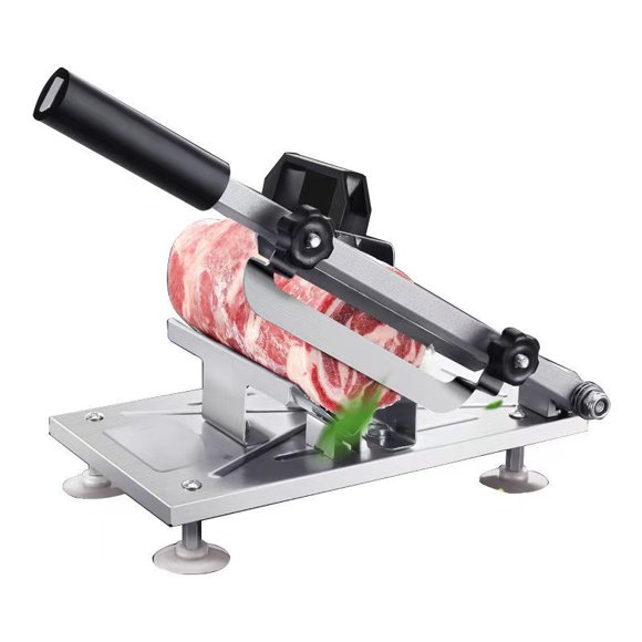 Trancheuse Manuelle pour Viande avec Alimentation Automatique de la Viande - Outil Multifonctionnel de Tranchage de Viande Surgelée pour Usage Domestique et Commercial, Efficace, Design Moderne et Compact, Abordable 30-40 USD, Idéal pour les Marchés Mondiaux