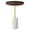 Walnut, variant on Modway Amina Round Acacia Wood Side Table in White and Walnut