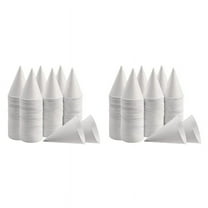 White Paper Cone Cups, Snow Cone Cups,Coated Leakproof Cone Paper Cups for , Shaved Ice, Water 400Pcs