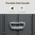thumbnail image 3 of 150 Gallon Outdoor Deck Storage Box, XL Waterproof Outdoor Storage,  Lockable Pool Storage Bins for Garden Patio Pool, Dark Gray, 3 of 7