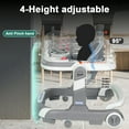 thumbnail image 4 of SIMANLI 5 in 1 Folding Baby Walker Adjustable Height & Speed, Kids Baby Walker with Wheels & Music Toys for Girls Boys, Gray, 4 of 18
