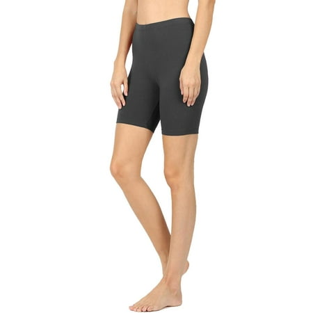 Womens Active Running Cotton Biker Shorts