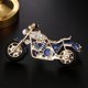 thumbnail image 2 of Broche Pin Insignia Motocicleta Cristal Azul Macarena Joyería Hombres Mujeres 3.9 x 1.9 cm, 2 of 8
