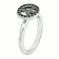thumbnail image 3 of Bague Signe de Paix Stackable Expressions en Argent Sterling Taille 5, 3 of 3