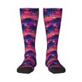 thumbnail image 2 of Picia Women Crew Soft Moisture-wicking Socks Retro Palms Pattern Design Cotton Socks, One Size fit All, 2 of 9