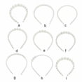 thumbnail image 1 of Bandeau Perlé Exquis Réglable Résistant à l'Usure Accessoires de Coiffure Chic Universel Cadeaux de la Saint-Valentin Diadèmes pour Femmes 10 Grandes Perles, 1 of 1