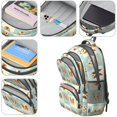 thumbnail image 4 of Dog Head Checkerboard Beige Cute School Backpack Bag with Padded Back and Adjustable Shoulder Straps 16.9 X 12.6 X 5.9 Inches, 4 of 5
