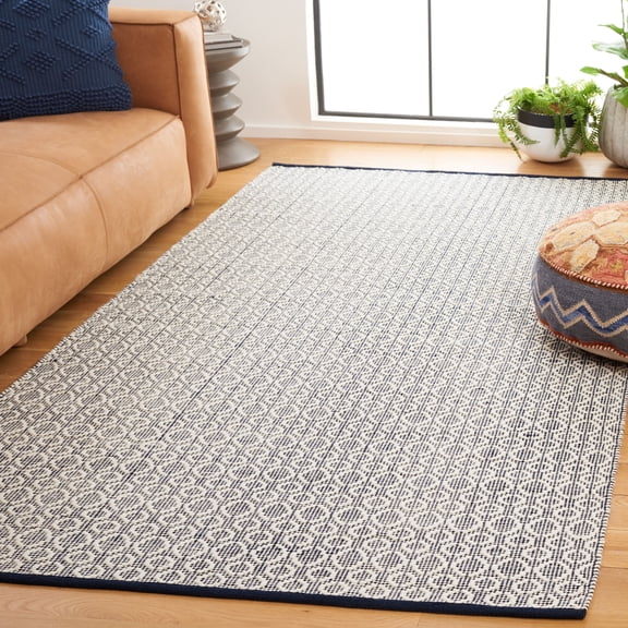 Safavieh  Vermont Hortênsia Transitional Wool Rug 4' x 6' - Navy/Ivory