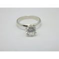thumbnail image 4 of 2Ct Lab Created Diamond Round Cut Solitaire Engagement Ring 14K White Gold Plated, 4 of 5