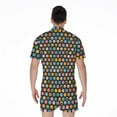 thumbnail image 2 of Colorful Emoji Faces Pattern Short Sleeve Men'S Rompers Casual Summer Jumpsuits Outfit, 2 of 4