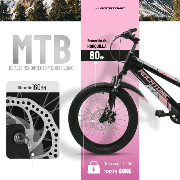 ROCATOMIC Bicicleta Diamond Rodada 20 Velocidades Frenos