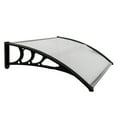 thumbnail image 6 of Spaco 100 x 80 Household Application Door & Window Awnings Canopy White & Black Bracket, Polycarbonate Entry Door Outdoor Window window Awnings Exterior, Front Door Overhang Awning for Sun Shutter, 6 of 15