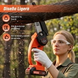 NEXPOW Motosierra Portátil de 16CM, Cortadora de Mini Motosierra Eléctrica Inalámbrica de Una Sola Mano con Batería de 24 Volts con 2 Baterías y 2 Cadenas, Nueva, imagen 4