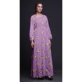 thumbnail image 4 of Bimba Robe Maxi d'Été Décontractée pour Femmes en Georgette Mousse à Imprimé Papillons et Papillons, Taille Élastique Longue - X-Grand, 4 of 5