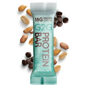 G2G Protein Bar, Peanut Butter Chocolate Chip, Gluten-Free, Clean Ingredients, Refrigerated for Freshness, (Pack of 8)
