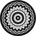 thumbnail image 1 of Ahgly Company Machine Washable Indoor Square Transitional Night Black Area Rugs, 3' Square, 1 of 7