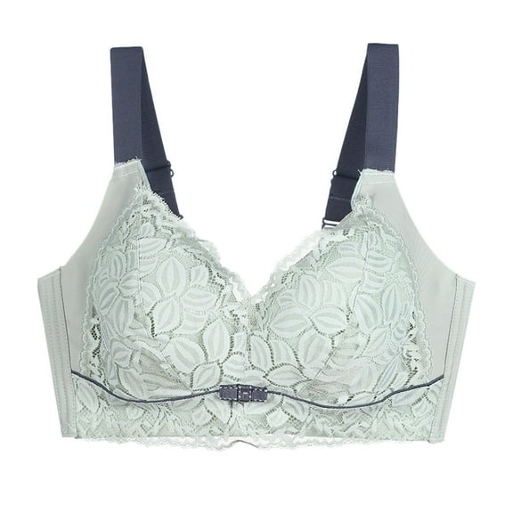UngA Womens Deep V Bras Comfortable Bras Support Push Up Low Cut no Underwire Bras Seamless Tshirts Wireless Bras for Women Support And Lift Green,40