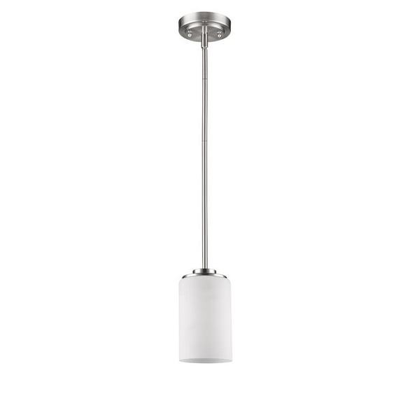 HomeRoots Silver Frosted Glass Hanging Light