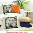 thumbnail image 4 of ZFLMY Home Decor Throw Pillows Cover Easter Eggs Flowers Style for Home Sofa Couch 1-5 cm Deviation Linen Pillowcase Set of 1 18x18in, 4 of 5
