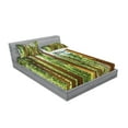 thumbnail image 2 of Ambesonne Nature Fitted Sheet & Pillow Sham Set, Braches in Spring, Queen, Green Brown, 2 of 2