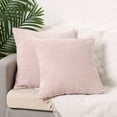 thumbnail image 2 of Unique Bargains Sofa Living Room Corduroy Decorative Throw Pillow Covers (2 Count) Pink 16" x 16", 2 of 6