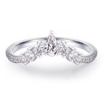 thumbnail image 1 of Alianza de boda MOOSEA Tiara Moissanite en oro blanco vermeil de 14 quilates, 1 of 7
