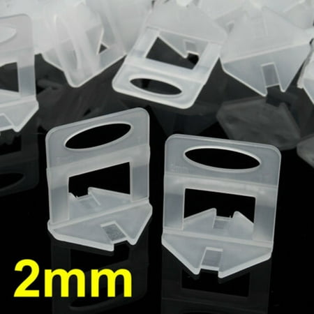 

500/1000* Flat Tile Leveling System Clips 2mm Wall Floor Spacers Tiling Tool