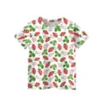 thumbnail image 3 of CCRFTGI Cute Shirts for Kids Girls Size 6 Summer Short Sleeve Fruit Print Tee Shirts Casual Loose Comdy Girls Clothes Crew Neck T-Shirts Red 9-10 Years, 3 of 4
