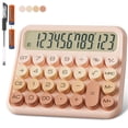 thumbnail image 1 of Calculadora DECKLIT Pantalla LCD mecánica de 12 dígitos rosa, 1 of 6