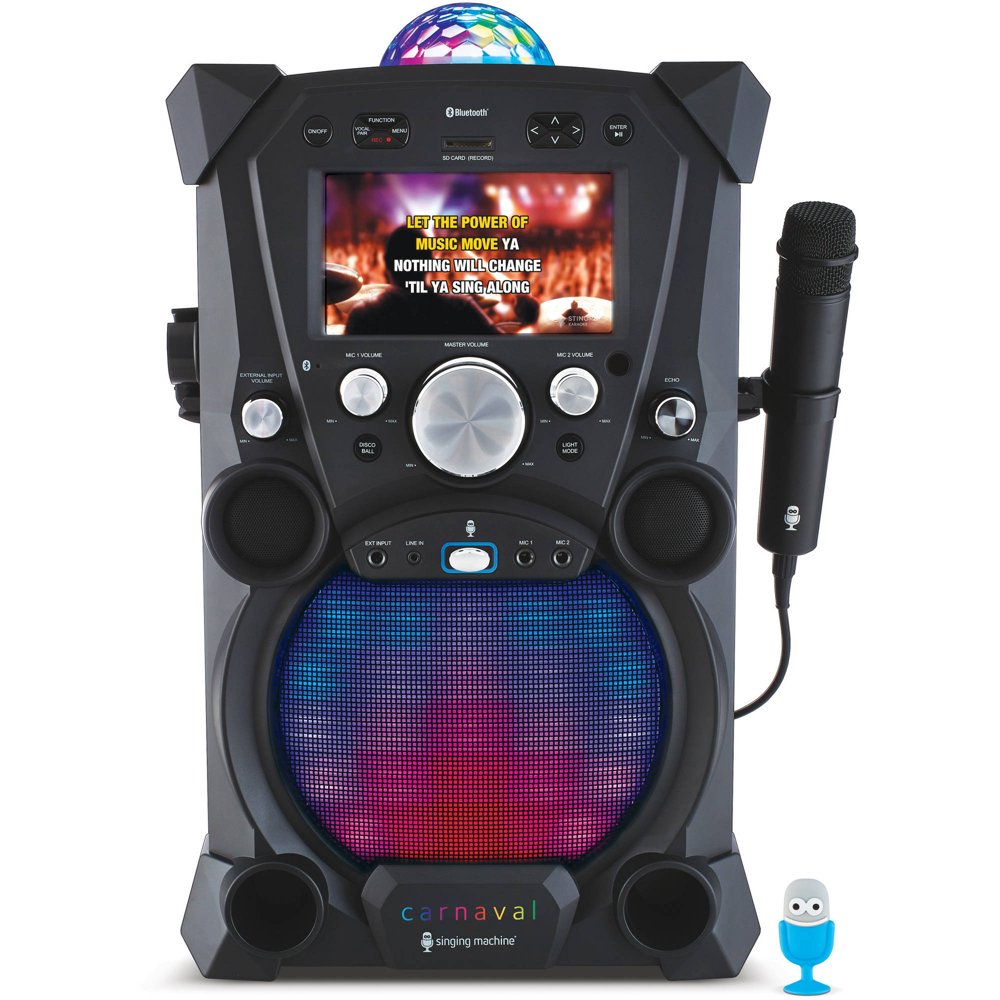 Singing Machine Carnaval Portable HiDef Karaoke System with Builtin