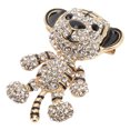thumbnail image 4 of Silver Brooch Pins, Fashionable Exquisite Widely Used Cute Tiger Shape Rhinestone Brooch  For Gift For Clothes Decoration Gold,Silver, 4 of 8