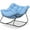 Blue, variant on Dovov Indoor Rocking Chair with Cushion, Oversized Papasan Rocker Chair Comfy Egg Chair Modern Lounge Seat Recliner Chair, Beige