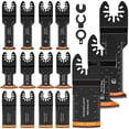 thumbnail image 2 of 15Pcs Oscillating Saw Blades Set Multipurpose Extra-Long Japanese Precision Teeth Saw Blade Curved-Edge Bi-Metal Multitool Blades High-Carbon Steel Oscillating Tool Cutting Blade, 2 of 8