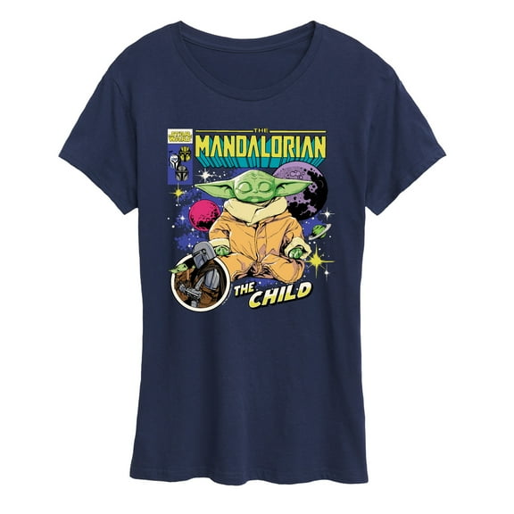 Star Wars - The Mandalorian Grogu Comic Cover  - Wo Men's Short Sleeve Graphic T-Shirt