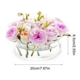 thumbnail image 2 of Transparent Acrylic Flower Vase ，Circular Leak-Proof Clear Acrylic Low Vase- Low-Profile Cylinder Floral Centerpiece for Table，Decor Wedding Centerpieces for Tables, 2 of 6